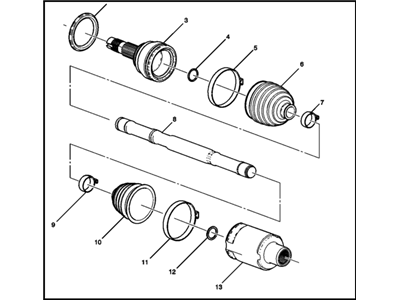 GM 95090830 Front Wheel Drive Shaft Assembly (Rh Proc)