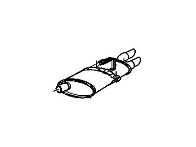 GM 22631252 Exhaust Muffler Assembly (W/ Tail Pipe)