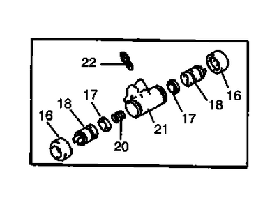 GM 94857026 Cylinder, Rear Brake