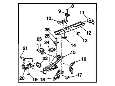 GM 22954599 Rear Rail Assembly