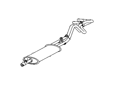 GM 15962122 Exhaust Muffler Assembly (W/ Tail Pipe)