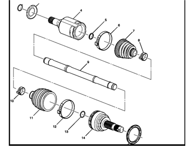 GM 23157347 Shaft, Front Wheel Drive