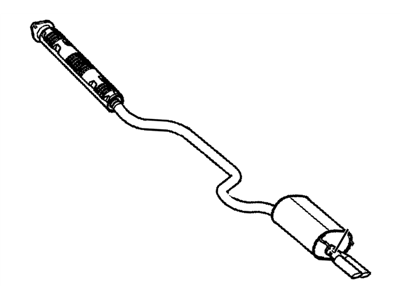 GM 10408319 Exhaust Muffler Assembly (W/ Exhaust Pipe & Tail Pipe