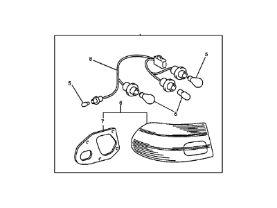 GM 94857196 Lamp, Tail