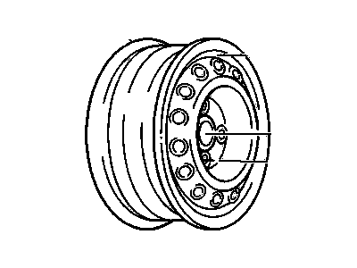 GM 90279907 Wheel Rim, (5.5Jx13)(Identify: Ha)(N00&Px6)