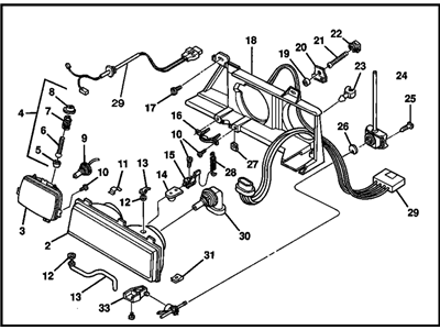 GM 16512656 Headlamp Capsule Assembly