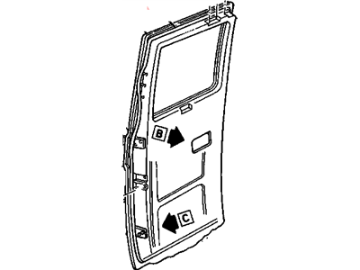 GM 14037314 Weatherstrip Asm-Rear Door