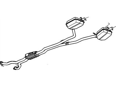 GM 15233284 Exhaust Muffler Assembly (W/ Resonator, Exhaust & Tail Pip*Code 3284