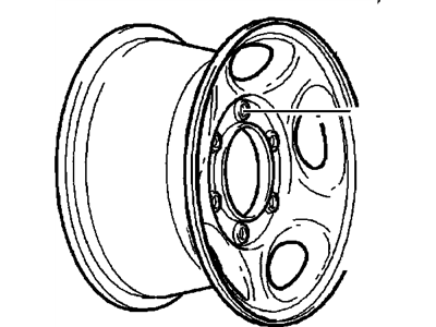 GM 9591622 Wheel Rim Assembly-18X4 Compact Spare *Black