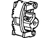 OEM Pontiac Fiero Caliper Asm, Rear Brake (W/0 Brake Pads) (Remanufacture) - 19140958