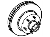 OEM Chevrolet C1500 Suburban Front Brake Rotor Assembly (W/ Hub) - 19195844