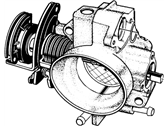 OEM 1996 Pontiac Trans Sport Fuel Injection Air Meter Body - 17096098