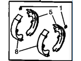 OEM 2000 Chevrolet Prizm Shoe Kit, Rear Brake - 89027241