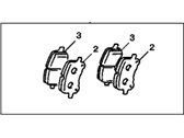 OEM 2001 Chevrolet Prizm Pad Kit, Front Disc Brake - 94859952