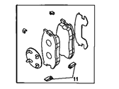 OEM 1987 Chevrolet Spectrum Pad Kit-Front Brake Disc - 94449206