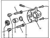 OEM 2006 Pontiac GTO Caliper Kit, Rear Brake <See Guide/Bfo> - 92147153