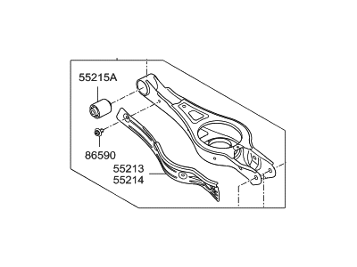 Hyundai 55210-E6700 Arm Complete-Rear Lower, LH