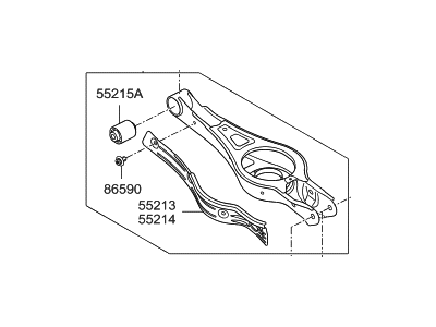 Hyundai 55220-E6700 Arm Complete-Rear Lower, RH