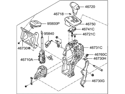 Hyundai 46700-4DCH0-VA Lever Assembly-Automatic Transmission