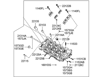 Kia 221003E001 Head Assembly-Cylinder L