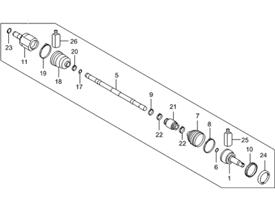 Hyundai 49500-2V000 Shaft Assembly-Drive, LH