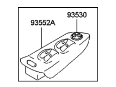 Hyundai 93570-25105-PK Power Window Main Switch Assembly