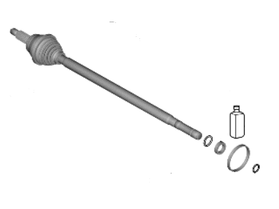 Hyundai 49525-K4000 Joint & Shaft Kit-Front Axle W