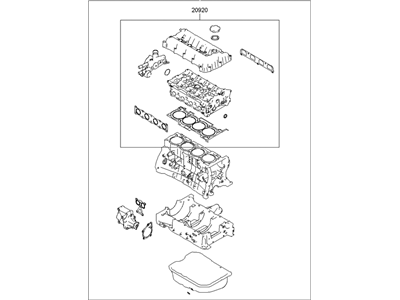 Hyundai 20910-2GO00-A Gasket Kit-Engine Overhaul