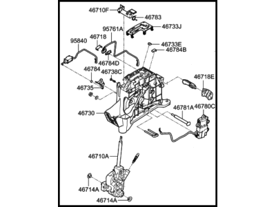 Hyundai 46700-C2540 Lever Assembly-Atm