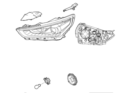Hyundai 92101-G7050-T2S Headlamp Assembly, Left