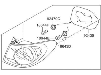 Hyundai 92401-2H050 Lamp Assembly-Rear Combination Outside, LH