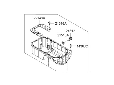 Hyundai 21520-23502 Pan Assembly-Engine Oil