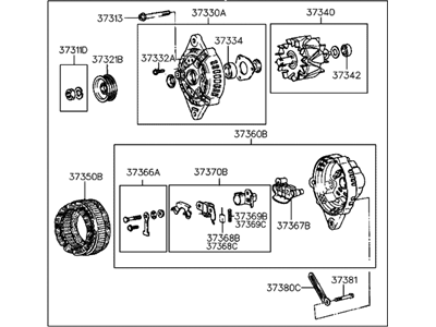 Hyundai 00228-Y0200 Reman Alternator Assembly