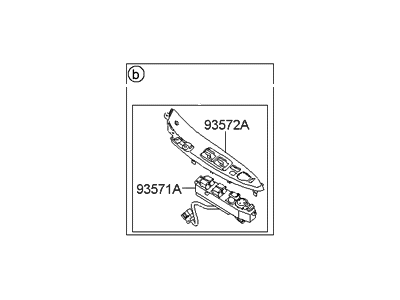 Hyundai 93570-3J300-WK Power Window Main Switch Assembly