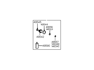 Hyundai 49506-33A10 Boot Kit-Front Axle Differential Side