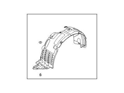 Hyundai 86812-B8500 Front Wheel Guard Assembly, Right