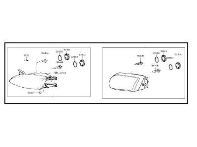 Hyundai 92101-27050 Driver Side Headlight Assembly Composite