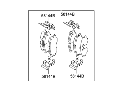 Hyundai 58101-29B10 Front Disc Brake Pad Kit