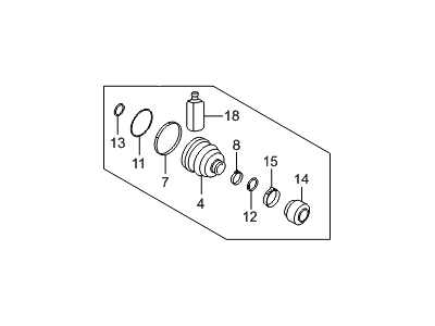 Hyundai 49584-C1300 Damper Kit-Front Axle Dynamic, LH