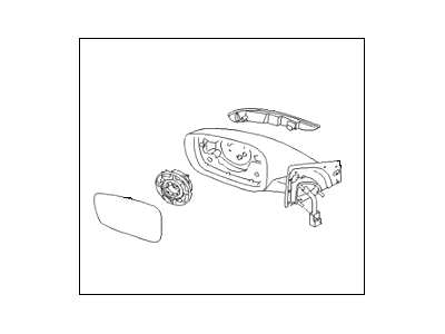 Hyundai 87620-3Q010 Mirror Assembly-Outside Rear View, RH