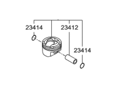 Hyundai 23041-3CZM0 Piston & Pin & Snap Ring Assembly