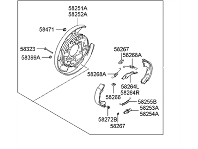 Hyundai 58250-2E300 Brake Assembly-Parking Rear, LH