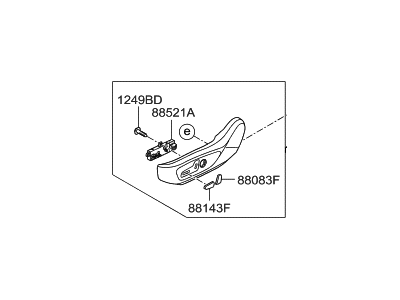 Hyundai 88191-F2010-TRY Shield Cover-Front Seat Outer, LH