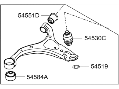 Nissan 54501-0W000 Link Complete-Transverse, Lh