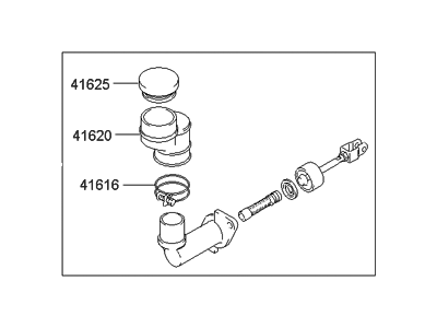 Hyundai 41610-25020 Cylinder Assembly-Clutch Master