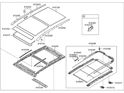 Hyundai 81600-2W000-OM Panorama Roof Assembly