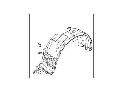 Hyundai 86811-4Z000 Front Wheel Guard Assembly, Left