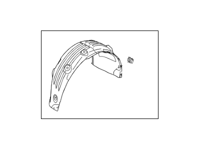 Hyundai 86822-4Z000 Rear Wheel Front Piece Guard, Right