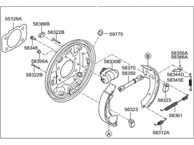 Hyundai 58360-F3000 Brake Assembly-Rear, RH