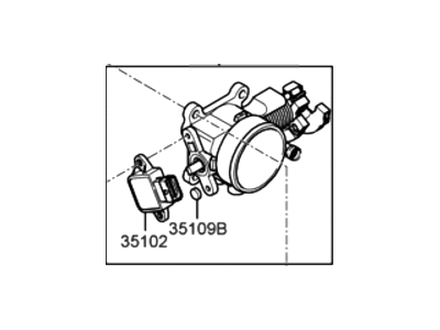 Hyundai 35100-23701 Body Assembly-Throttle